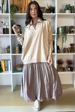 Paloma Pouf Layering Dress Mocha
